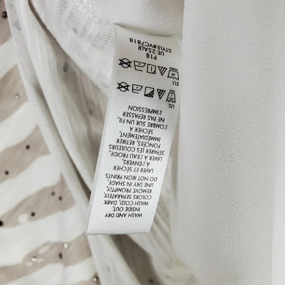 Calvin Klein Dressy Tank Crystal Accents  Zebra XS - Picture 10 of 11